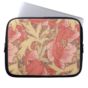 William Morris Mohnblumen im Art Nouveau Stil Laptopschutzhülle