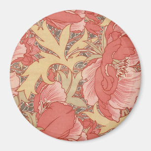 William Morris Mohnblumen im Art Nouveau Stil Magnet