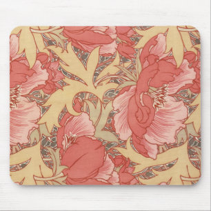 William Morris Mohnblumen im Art Nouveau Stil Mousepad