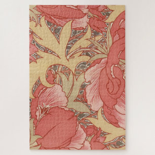 William Morris Mohnblumen im Art Nouveau Stil Puzzle