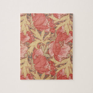 William Morris Mohnblumen im Art Nouveau Stil Puzzle