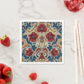 William Morris Mohnblumen im Art Nouveau Stil  Serviette (Beispiel)