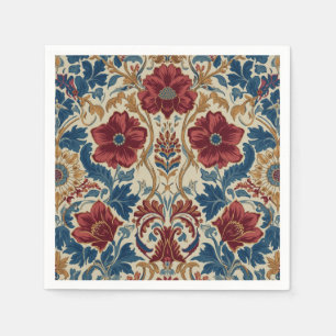 William Morris Mohnblumen im Art Nouveau Stil Serviette