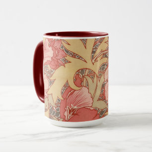 William Morris Mohnblumen im Art Nouveau Stil Tasse