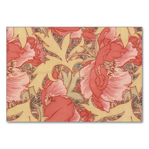 William Morris Mohnblumen im Art Nouveau Stil Tischnummer