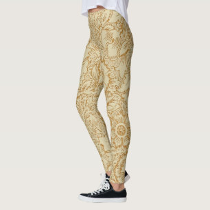 William Morris Mohnblumen Tapete Leggings