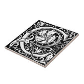 William Morris monogrammierter Buchstabe C Fliese (Seite)