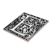 William Morris monogrammierter Buchstabe E Fliese (Seite)