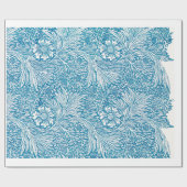 William Morris-MUSTER BLAUES BLUMENPackpapier Geschenkpapier (Flach)