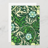 William Morris - Muster der grünen Algen Einladung (Vorne/Hinten)