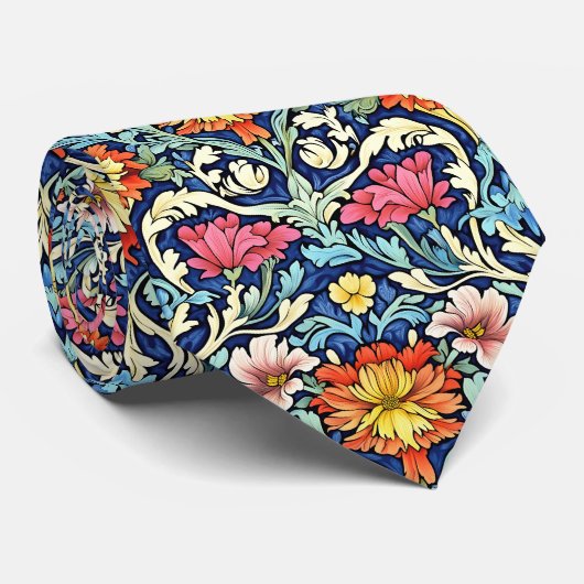 William Morris Muster Krawatte (Gerollt)