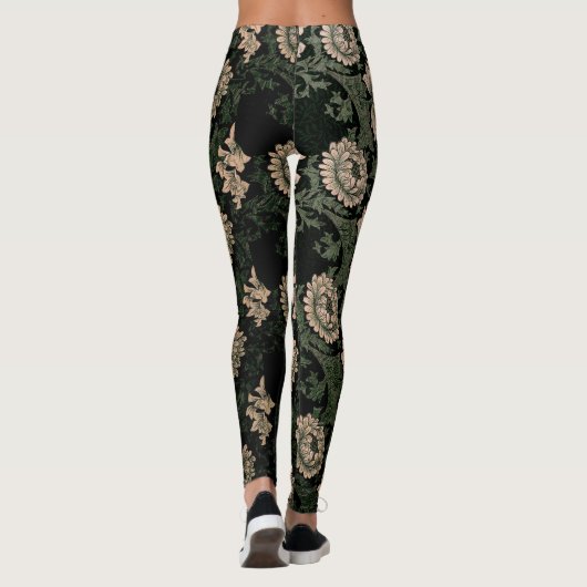 William Morris, Muster, neu gestaltet, dunkle Farb Leggings (Rückseite)
