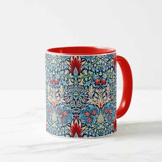 William Morris Muster, Schlangenkopf, Tasse (VorderseiteRechts)