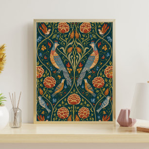 William Morris Muster   Vintage botanische Kunst Poster