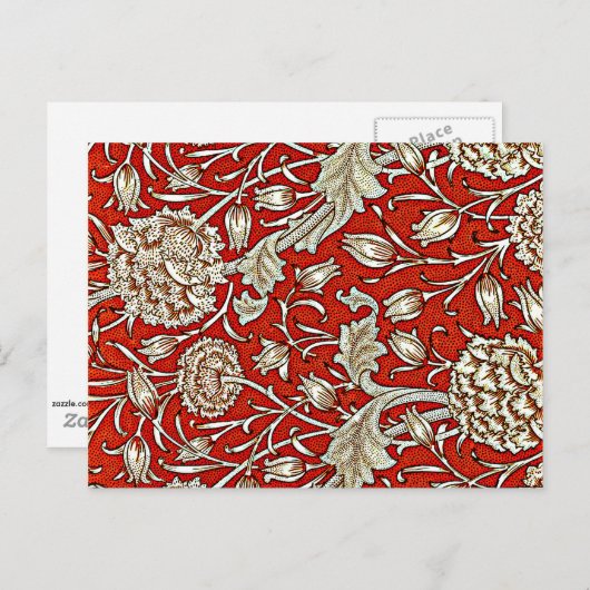 William Morris Muster, Wild Tulip Postkarte (Vorne/Hinten)