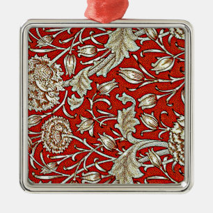 William Morris Muster, Wilde Tulpe Silbernes Ornament