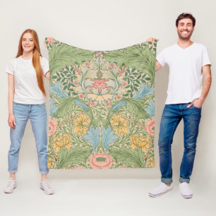 William Morris Myrtle Blume Floral Botanical Fleecedecke