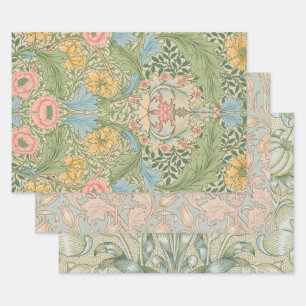 William Morris Myrtle Blume Floral Botanical Geschenkpapier Set