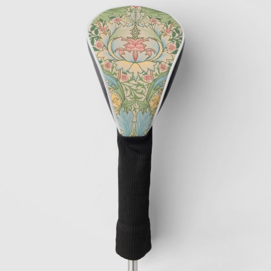 William Morris Myrtle Blume Floral Botanical Golf Headcover (Vorderseite)