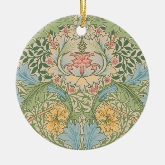 William Morris Myrtle Blume Floral Botanical Keramik Ornament (Vorne)