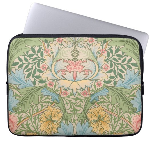 William Morris Myrtle Blume Floral Botanical Laptopschutzhülle (Vorderseite)
