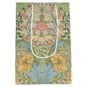 William Morris Myrtle Blume Floral Botanical Mittlere Geschenktüte (Rückseite)