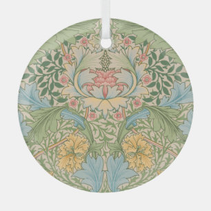 William Morris Myrtle Blume Floral Botanical Ornament Aus Glas