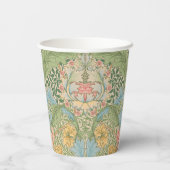 William Morris Myrtle Blume Floral Botanical Pappbecher (Rückseite)