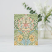 William Morris Myrtle Blume Floral Botanical Postkarte (Stehend Vorderseite)