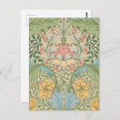 William Morris Myrtle Blume Floral Botanical Postkarte (Vorne/Hinten)