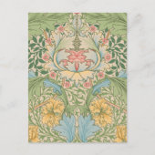 William Morris Myrtle Blume Floral Botanical Postkarte (Vorderseite)
