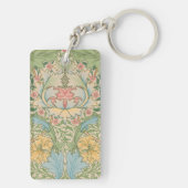 William Morris Myrtle Blume Floral Botanical Schlüsselanhänger (Rückseite)