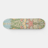 William Morris Myrtle Blume Floral Botanical Skateboard (Horizontal)