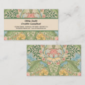 William Morris Myrtle Blume Floral Botanical Visitenkarte (Vorne/Hinten)