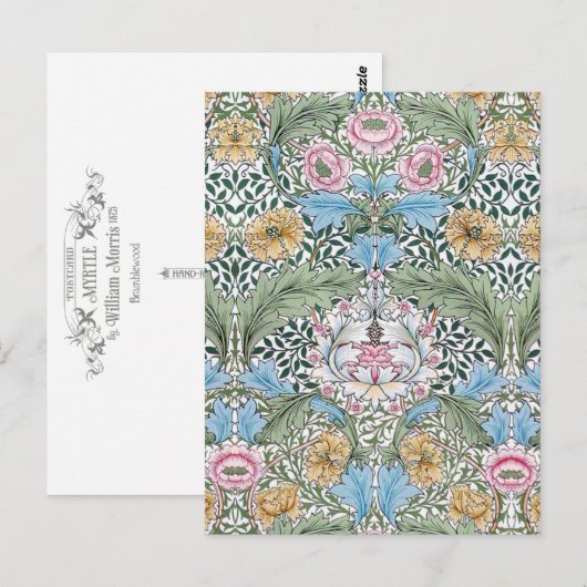 William Morris Myrtle Floral Pattern Postcard Postkarte (Vorne/Hinten)