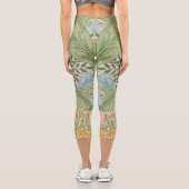 William Morris Myrtle Flower Floral Botanical Capri Leggings (Rückseite)