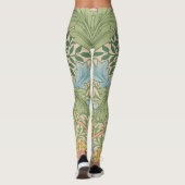 William Morris Myrtle Flower Floral Botanical Leggings (Rückseite)