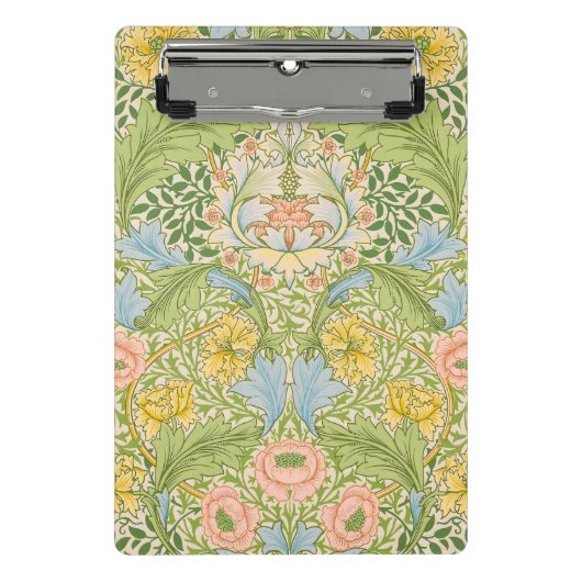 William Morris Myrtle Garden Floral Klassiker Mini Klemmbrett (Vorderseite)