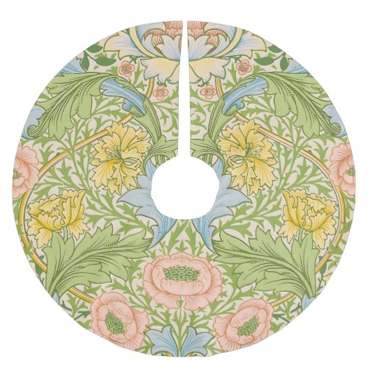 William Morris Myrtle Garden Floral Klassiker Polyester Weihnachtsbaumdecke (Vorderseite)