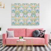 William Morris Myrtle Pattern Wrapped Canvas Leinwanddruck (Insitu (Wohnzimmer))