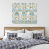 William Morris Myrtle Pattern Wrapped Canvas Leinwanddruck (Insitu (Schlafzimmer))