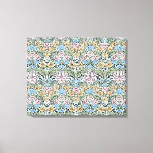 William Morris Myrtle Pattern Wrapped Canvas Leinwanddruck (Vorderseite)
