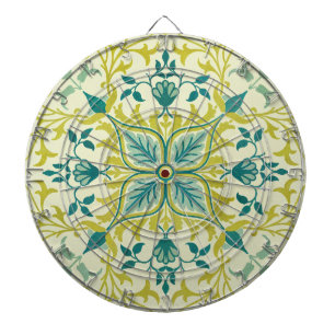 William Morris nahtloses Deckenmuster in Limetteng Dartscheibe