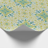 William Morris nahtloses Deckenmuster in Limetteng Geschenkpapier (Ecke)