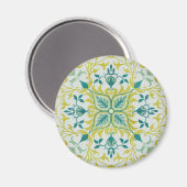 William Morris nahtloses Deckenmuster in Limetteng Magnet (Vorderseite/Rückseite)
