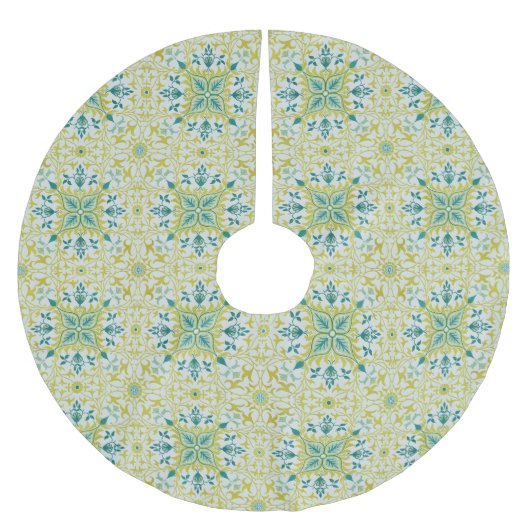William Morris nahtloses Deckenmuster in Limetteng Polyester Weihnachtsbaumdecke (Vorderseite)
