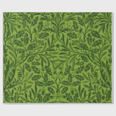 William Morris nahtloses grünes Eichenlaubmuster Geschenkpapier (Flach)