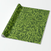 William Morris nahtloses grünes Eichenlaubmuster Geschenkpapier (Ungerollt)