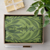 William Morris nahtloses grünes Eichenlaubmuster Seidenpapier (Geschenk)