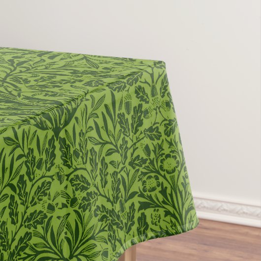 William Morris nahtloses grünes Eichenlaubmuster Tischdecke (Beispiel)